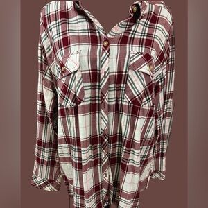 Button down plaid shirt